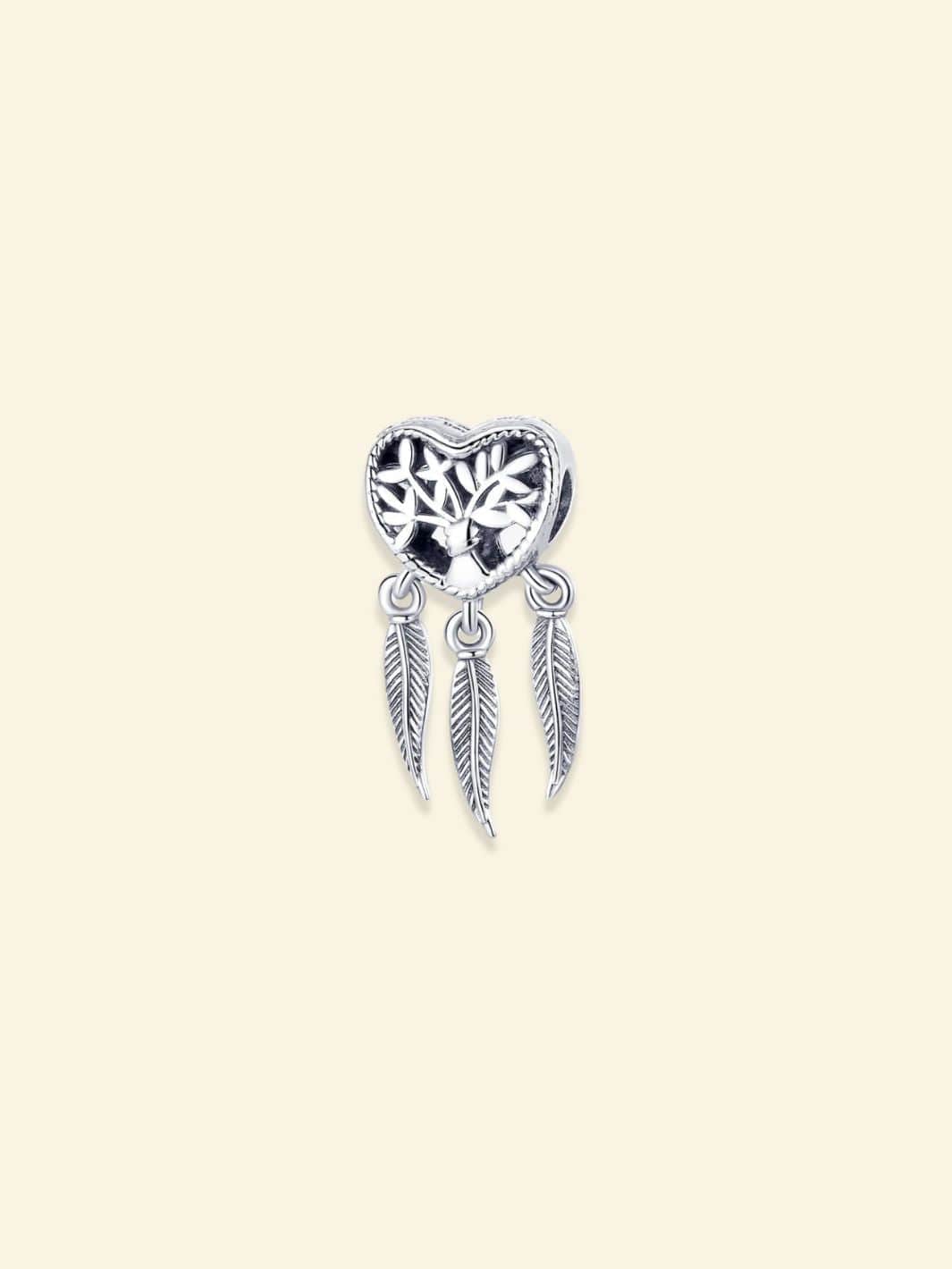 Charm Coeur Arbre de Vie Argent 925