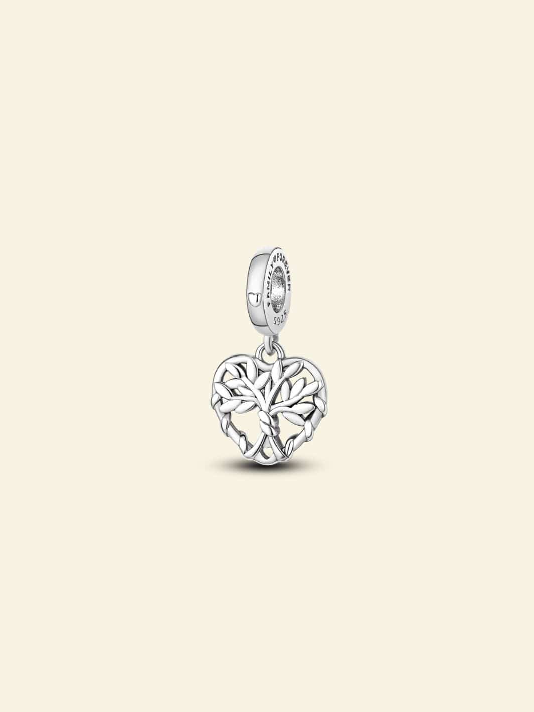 Charm Pendentif Arbre de Vie Scintillant Plaqué argent
