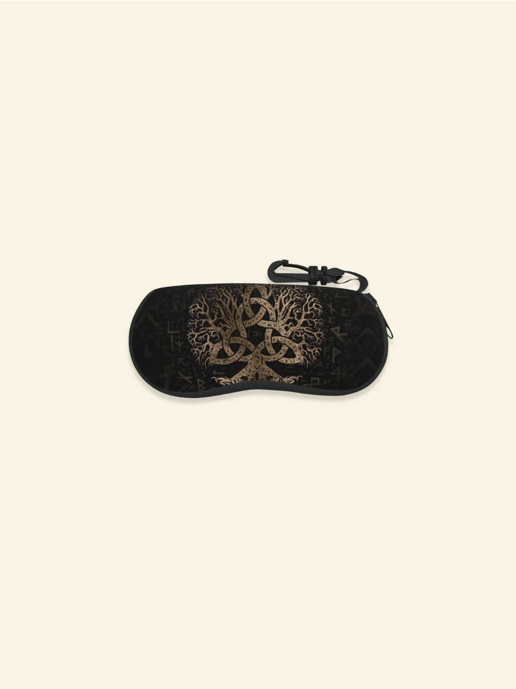 Étui à Lunettes Arbre de Vie Or Polyester et néoprène