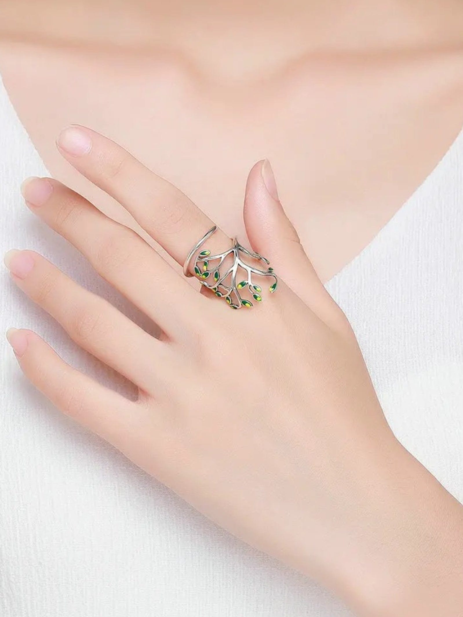 Arbre de Vie Argent Bague Argent