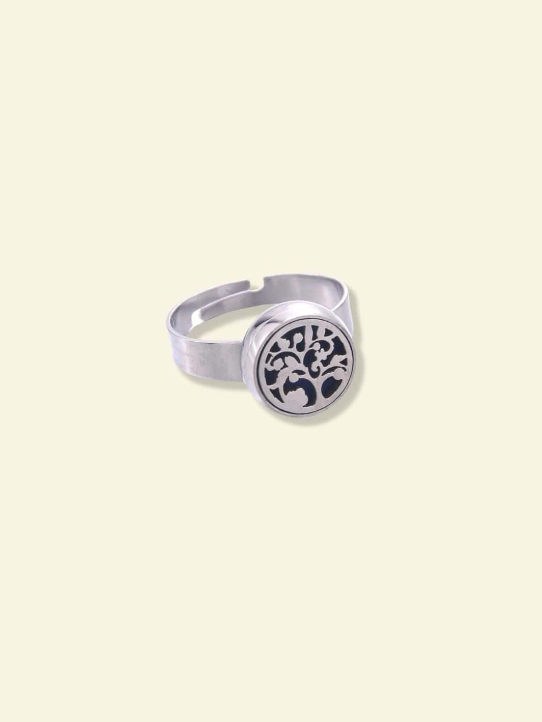 Bague Arbre de Vie Argentée Bleu