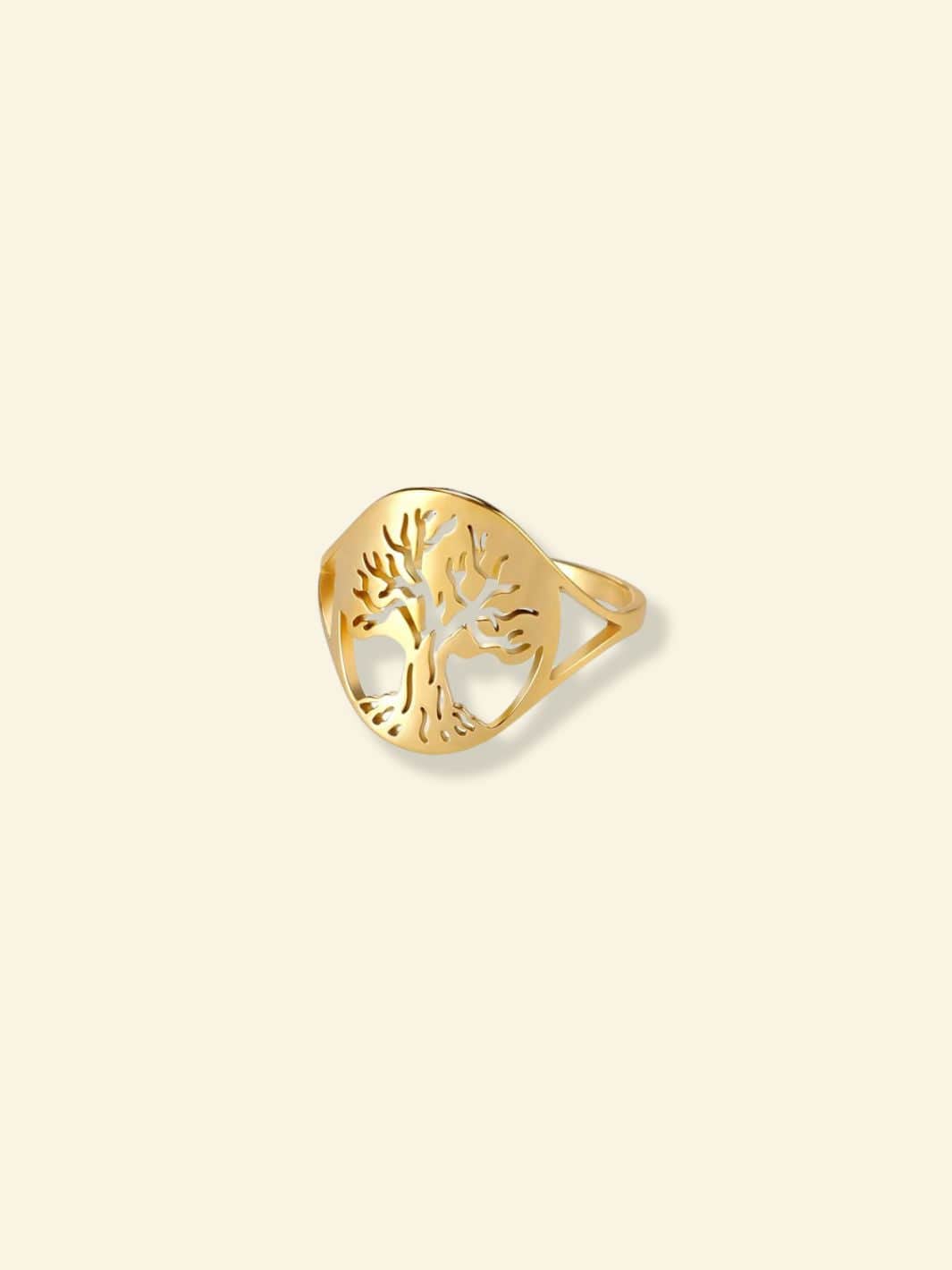 Bague Arbre de Vie Unisexe Doré / 7