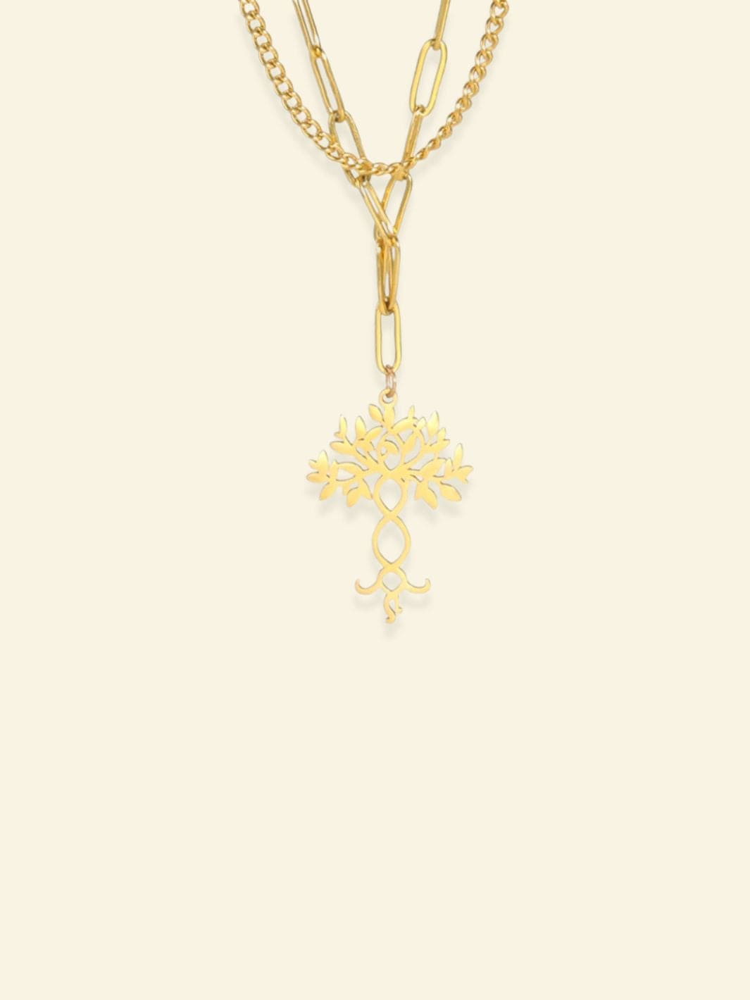 Collier Porte Bonheur Doré