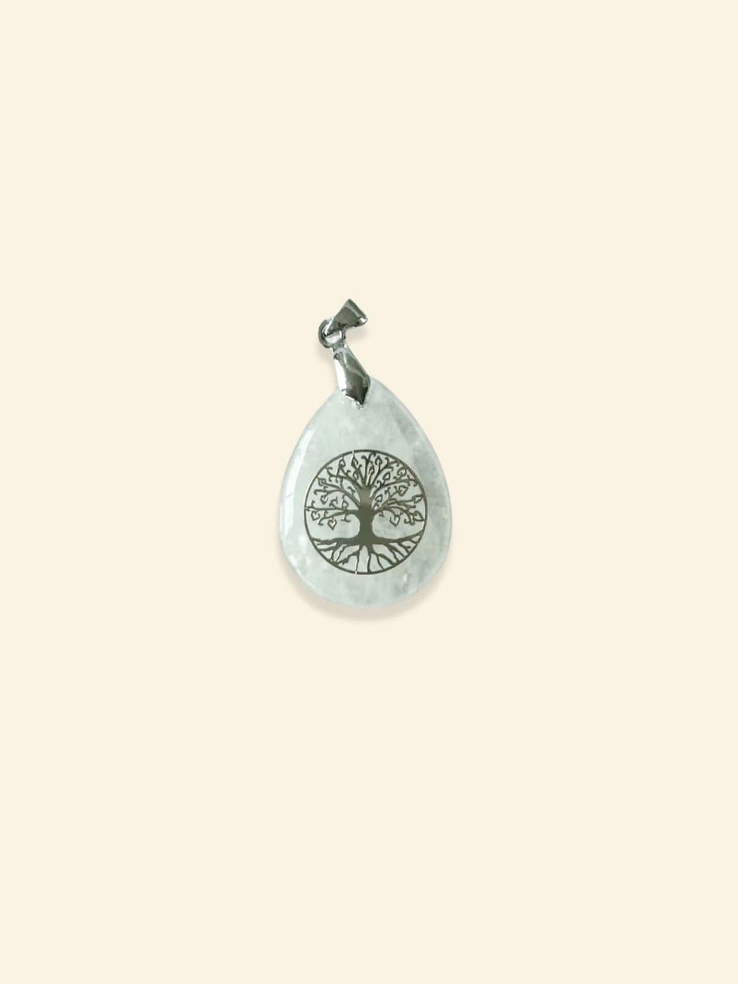 Pendentif Arbre de Vie Chakras Quartz clair