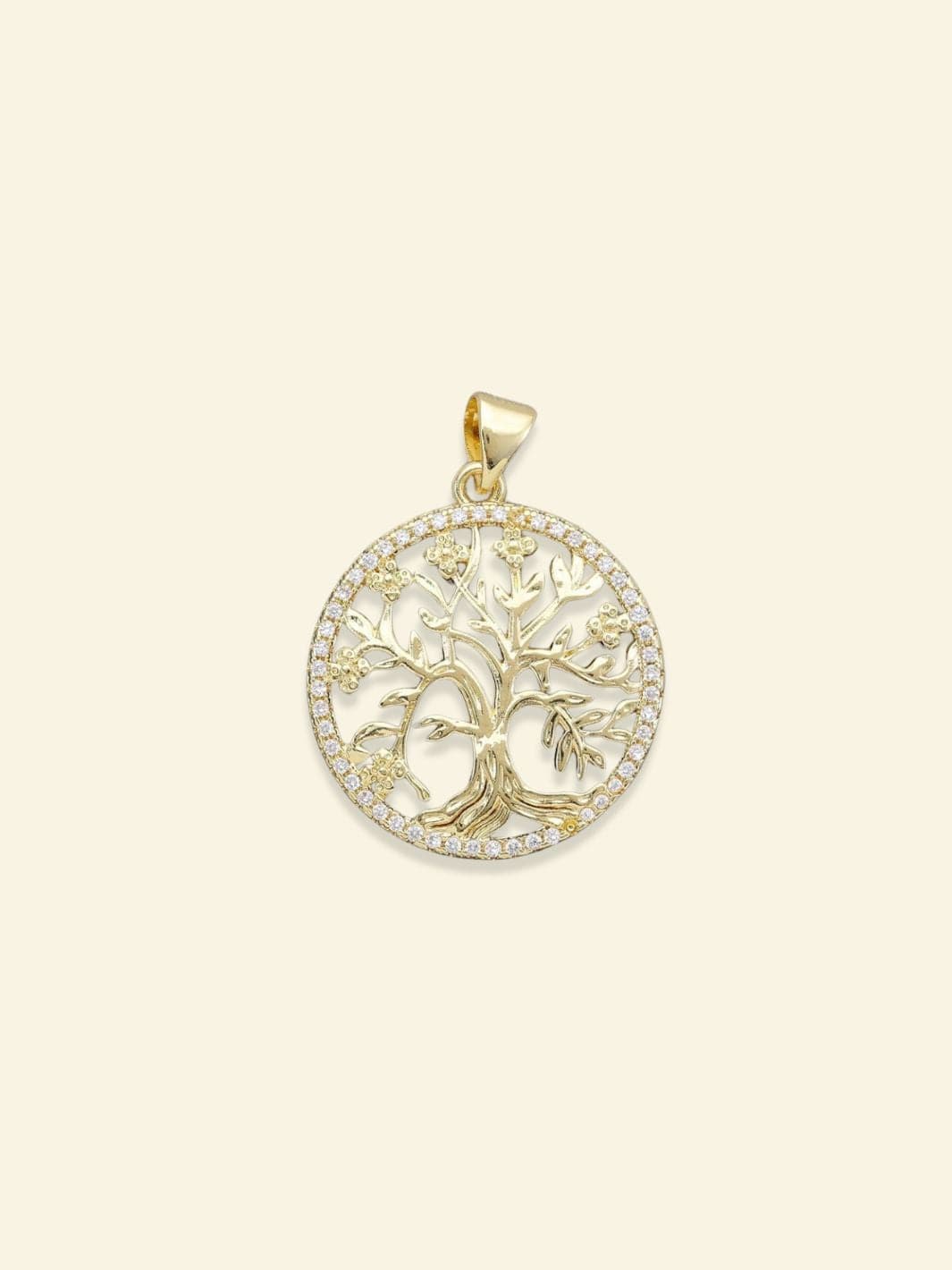 Pendentif Arbre de Vie "Rayonnement Doré" | L'Unique Arbre de Vie Plaqué or
