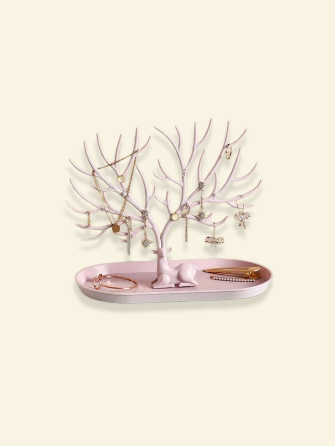 Présentoir à Bijoux Arbre de Vie Rose clair