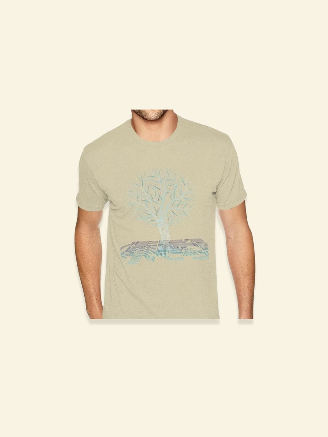 Tee-shirt Arbre de Vie Beige kaki / S