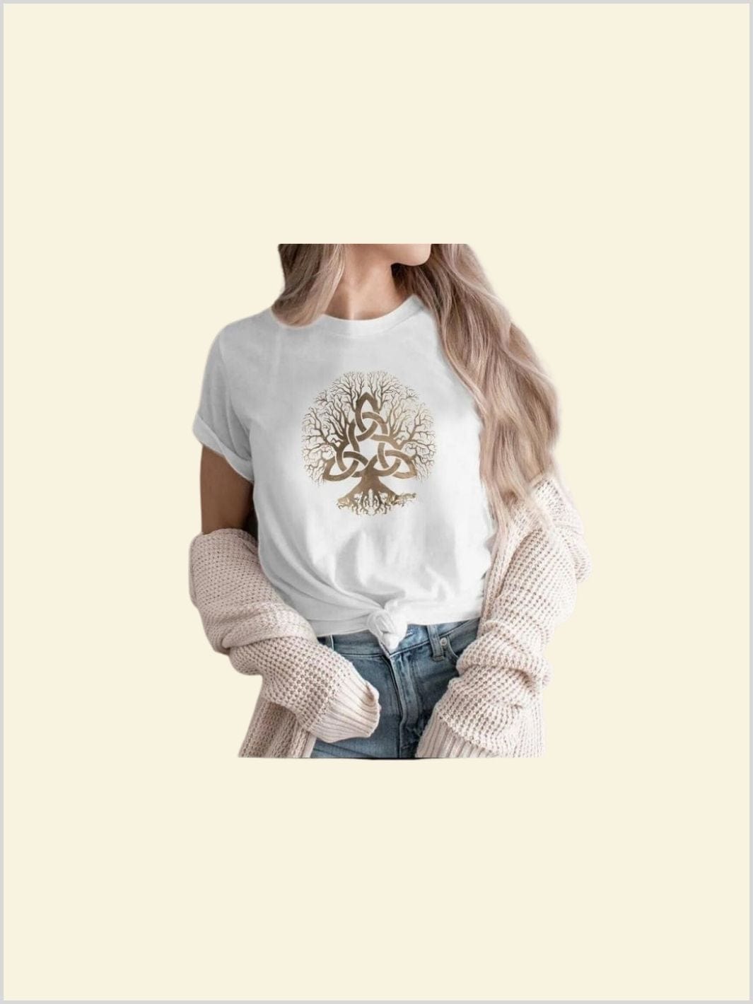 Tee-Shirt Arbre de Vie Femme Blanc / XS